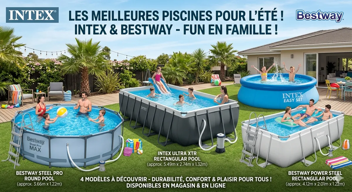 Top 10 Meilleures Piscines Bestway & Intex en Algérie 2026 – Les Plus Vendues