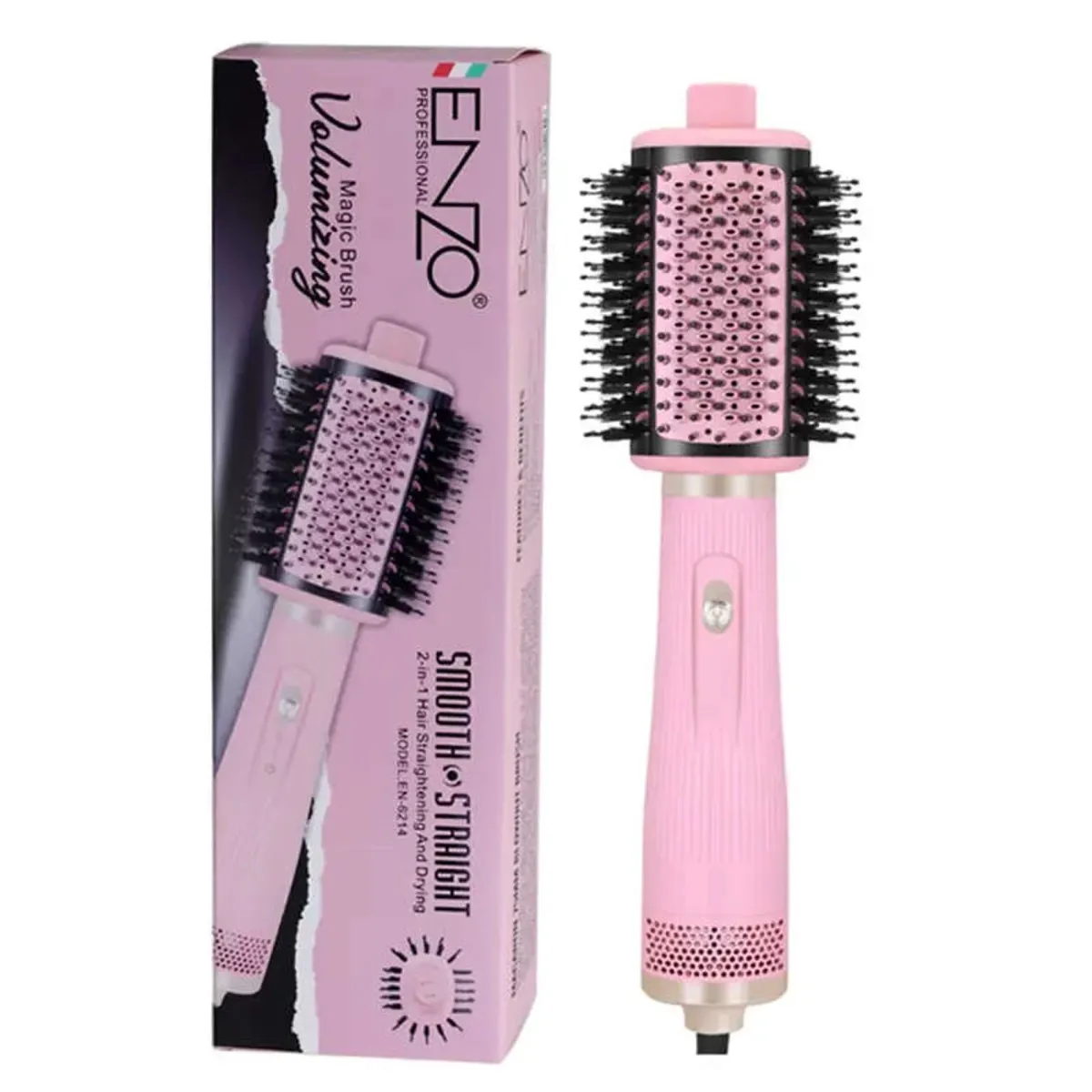 ENZO Professional Brosse Volumisante EN-6214 Professionnelle-1500watt -rose