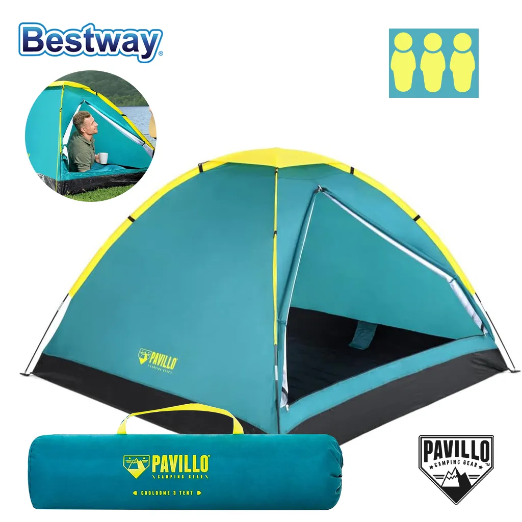 Tente de Randonnée 3 Personnes Bestway 68085 – Tente Camping Legere et Imperméable – Facile à Monter