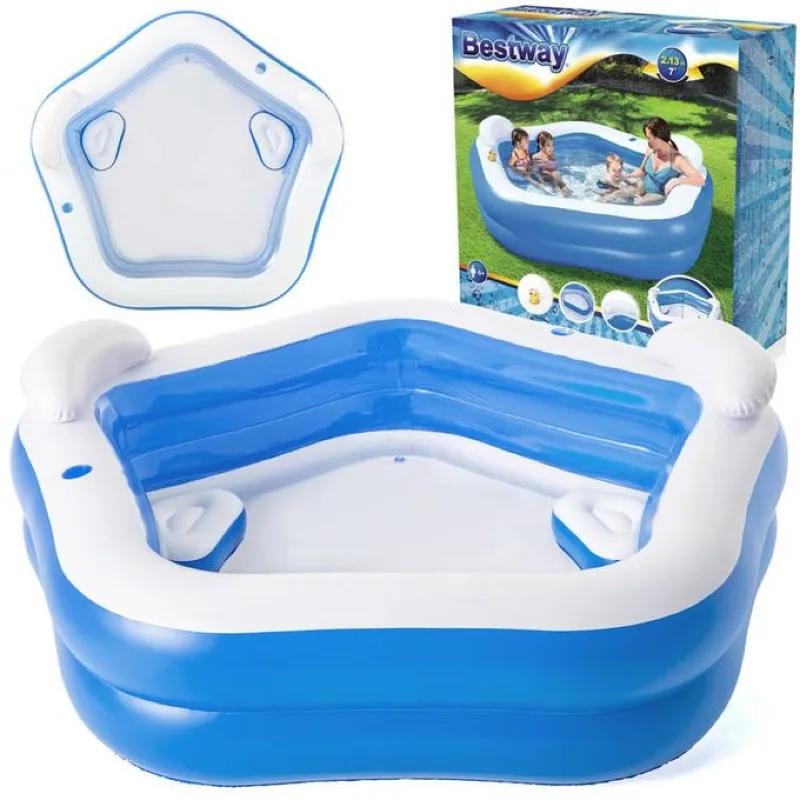 Piscine Gonflable Octogonale Bestway 54153 – 213x206x69 cm – Piscine Enfant et Famille – Jardin et Extérieur – Prix Algérie