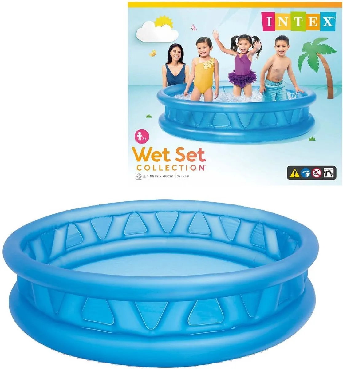 Piscine Gonflable Ronde Enfant Intex 58431 – Soft Side – Piscine de Jardin Sécurisée pour Bébé et Enfants 