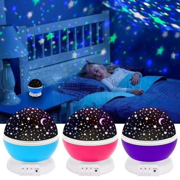 Lampe veilleuse de projection rotative – lampe décorative LED pour ambiance relaxante
