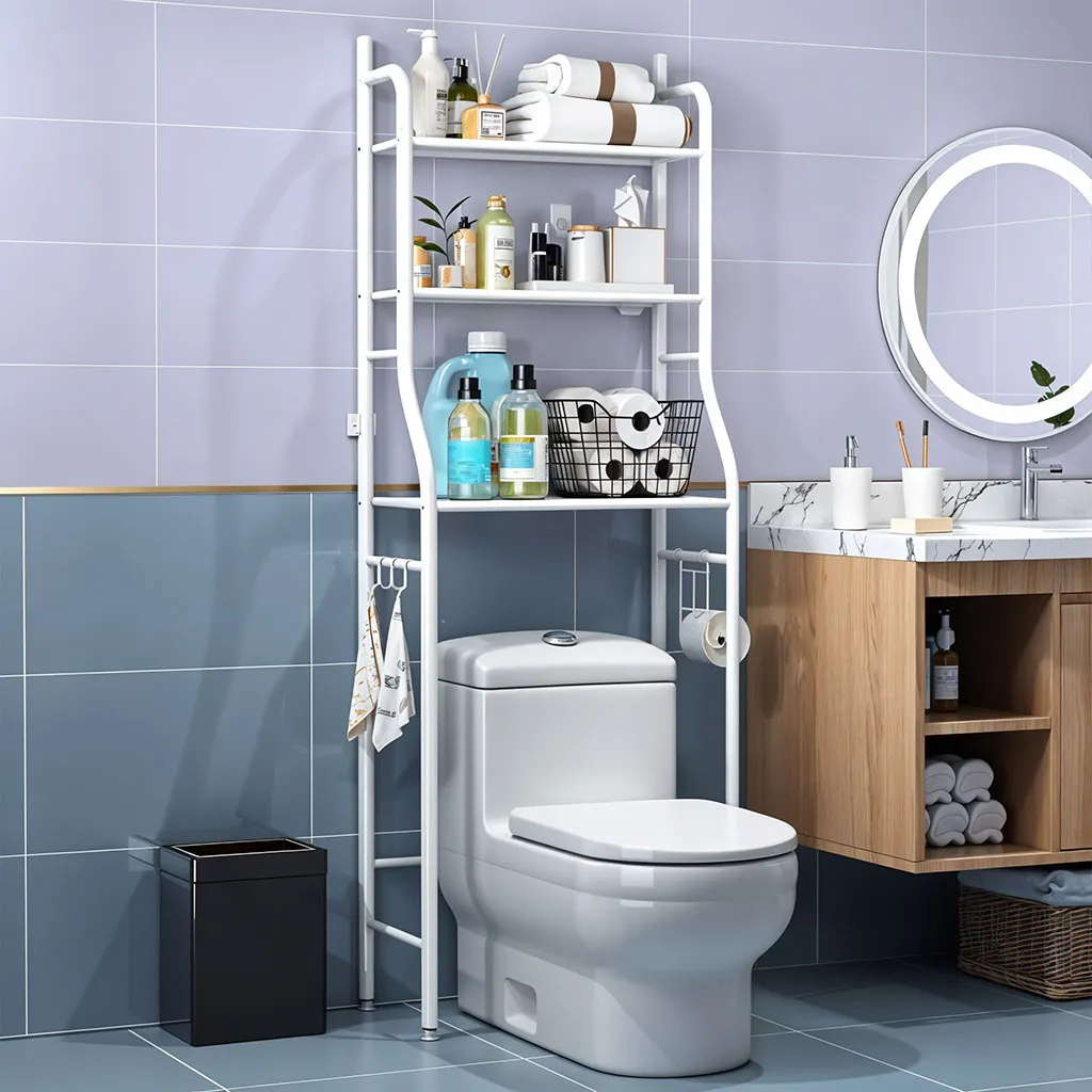 Support de rangement en acier inoxydable pour salle de bain et WC – etagere murale pratique et resistante