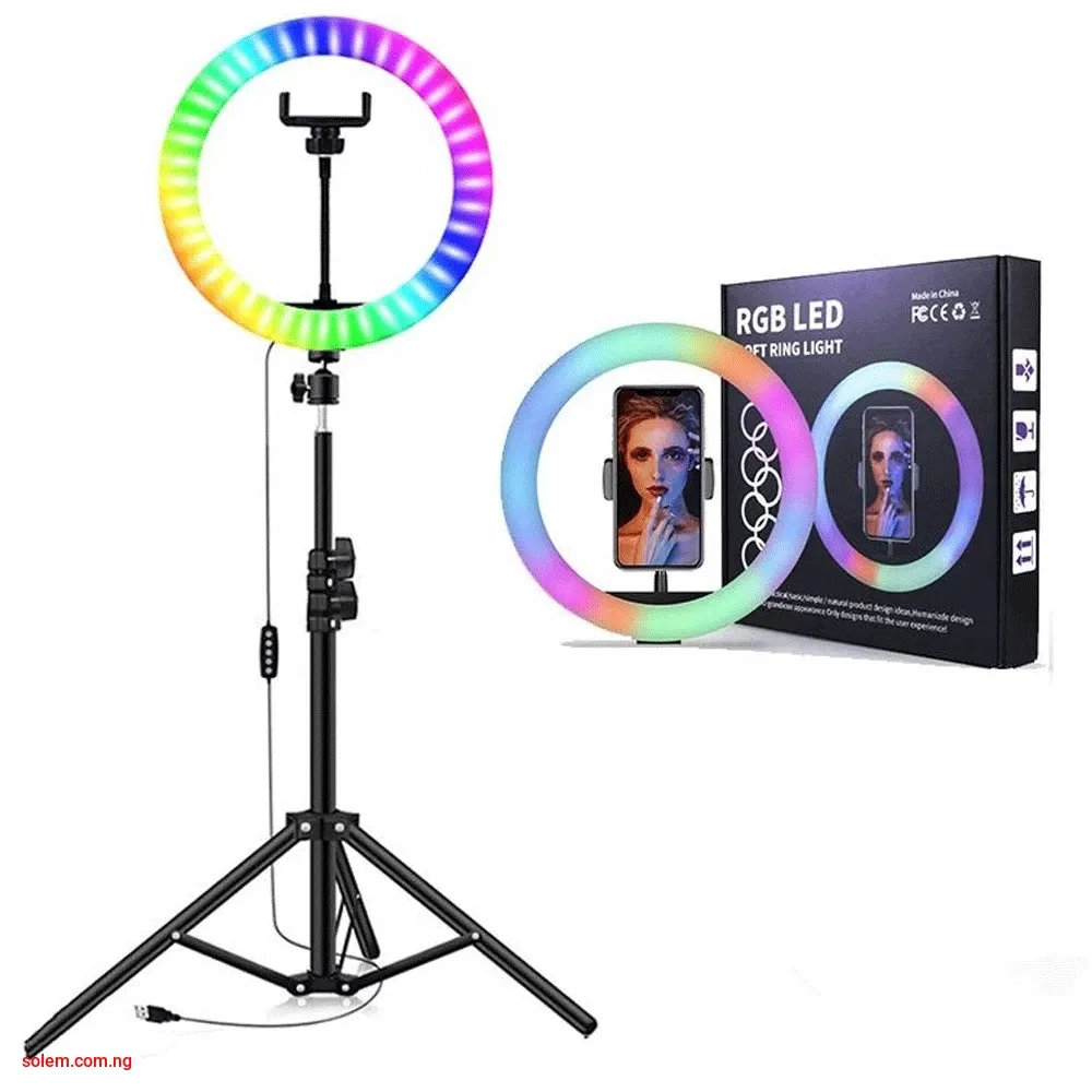 Selfi Ring Light Rgb Mj33 - 33 Cm + Trepied 2.1