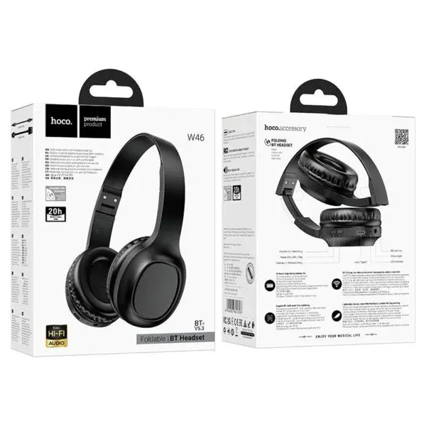 Hoco W46 – Casque Sans Fil Pliable avec Bluetooth 5.3