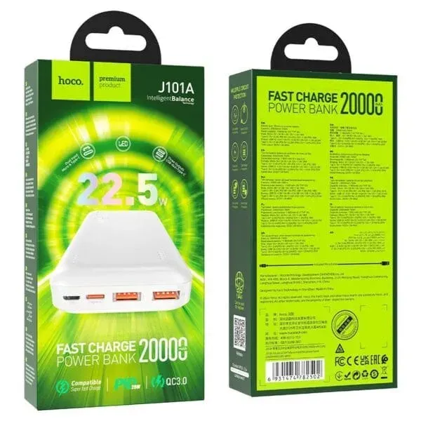 Hoco J101A  – Power Bank Fast Charge PD 22.5W QC3.0 20000mAh