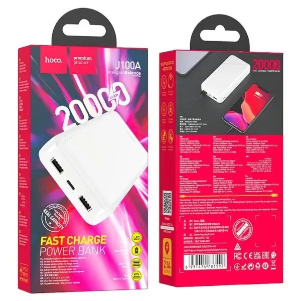 Hoco J100A High-Ranking – Power Bank 20000mAh Haute Capacite Charge Rapide