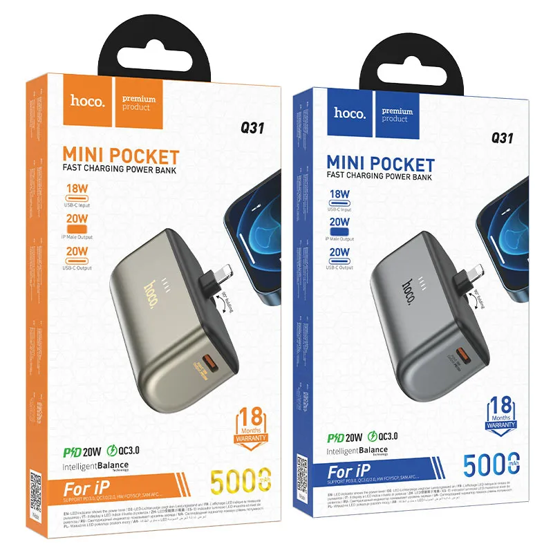 Hoco “Q31– Power Bank Fast Charge PD20W 5000mAh Double Version en algerie