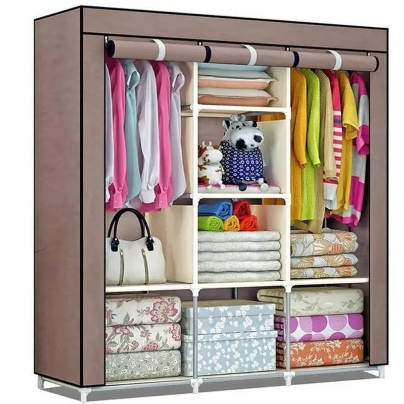 Armoire penderie vetements maron rangement pratique grande capacite Algerie