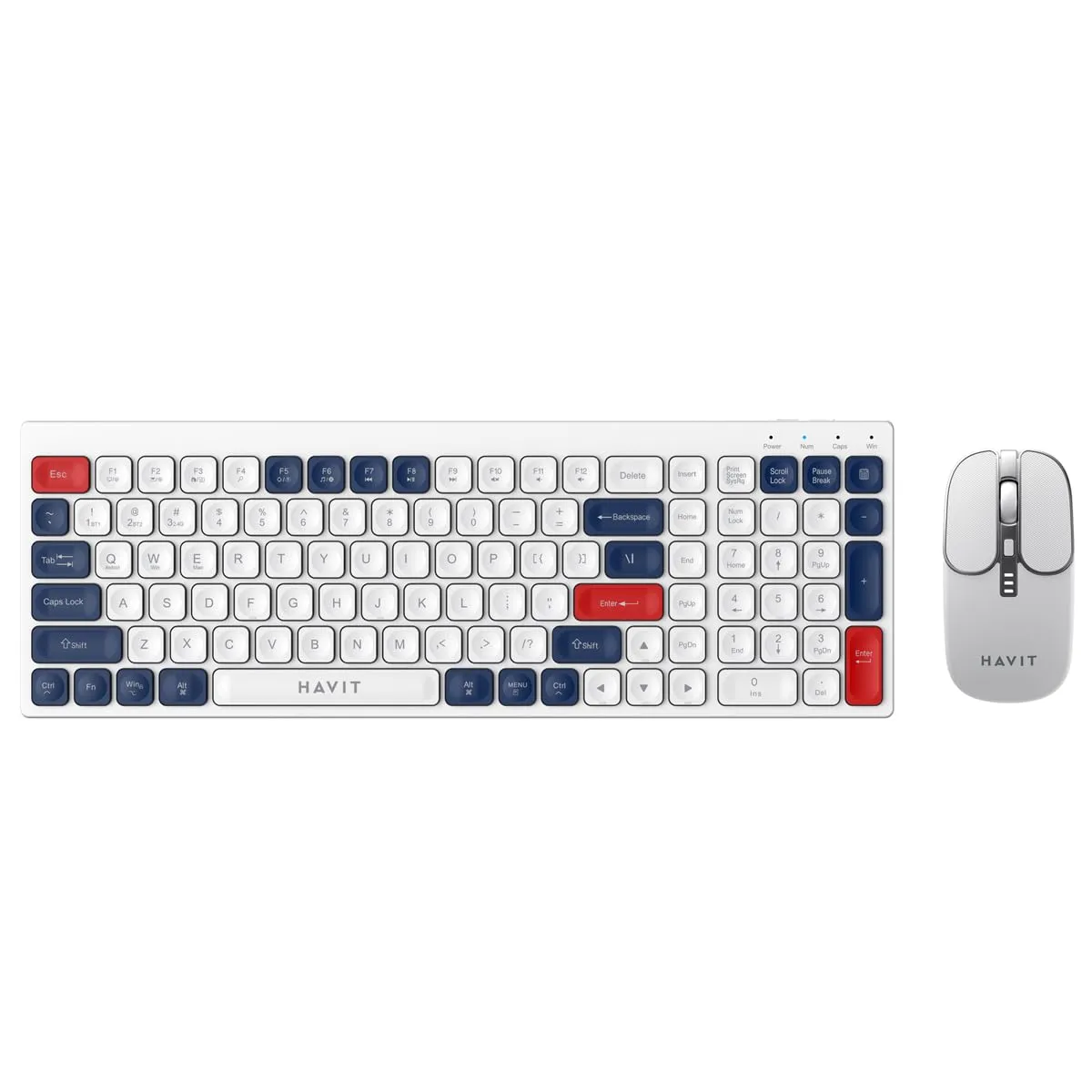 Clavier souris sans fil HAVIT KB830WB Bluetooth et 2.4G pour PC Smart TV