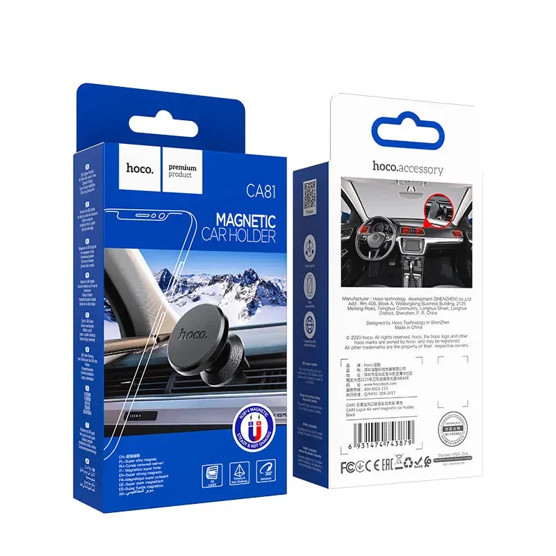 Support de Téléphone Voiture Magnétique CA81 pour Grille d’Aération – Fixation Puissante et Rotation 360°