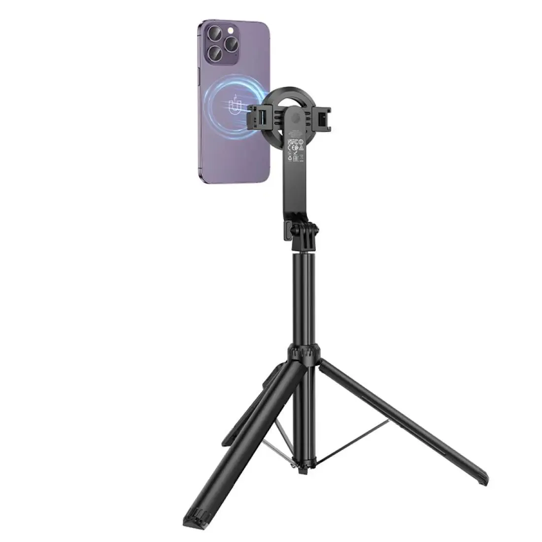 Support Magnétique HOCO K25 pour Diffusion en Direct – Support Smartphone Rotatif pour Live Streaming et Vlogs