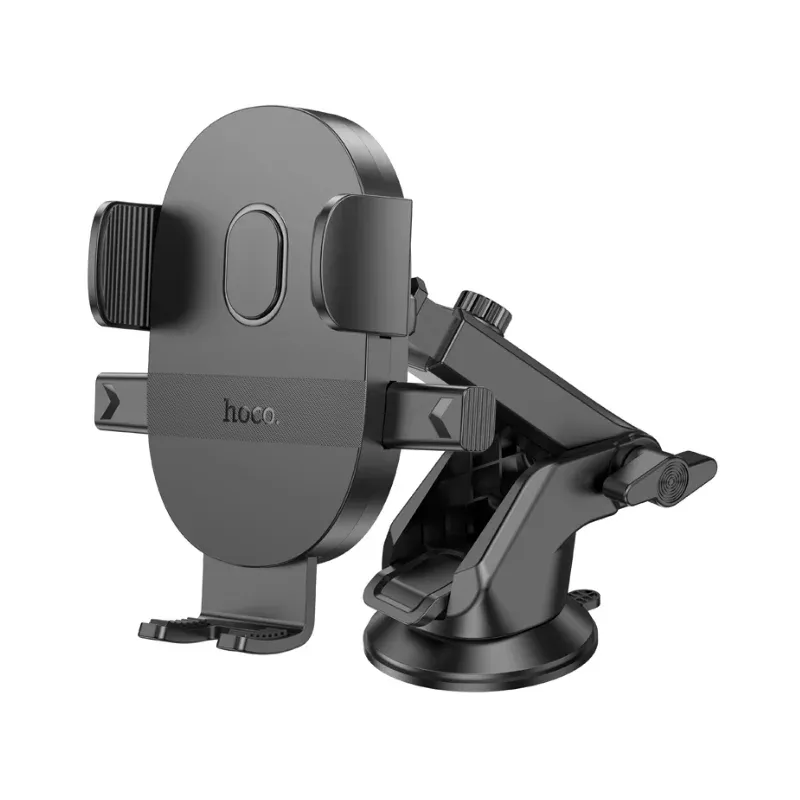 Support Telephone Voiture HOCO H19 à Un Bouton – Fixation Pare-Brise et Tableau de Bord avec Ventouse Puissante et Rotation 360°