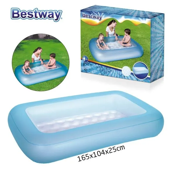 Piscine Gonflable Enfants 165 x 104 x 25 cm – Bestway #51115 – Bassin Été Sécurisé et Facile à Installer