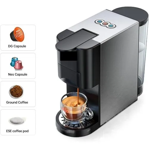 MACHINE A CAFE 4EN1 MULTI CAPSULE 20bar 1450w caf1500 tirex -argent