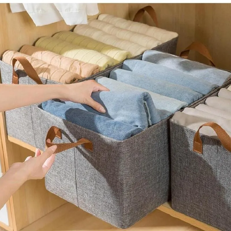 Lot de 3 boites de rangement pliable pour vêtements et jouets