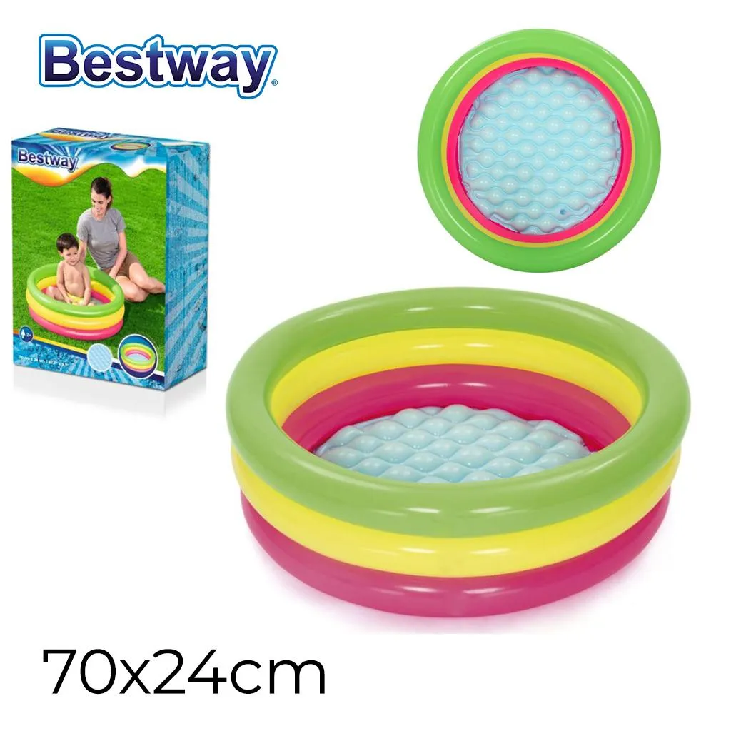 Pataugeoire - Piscine Plastique 3 Anneaux Pour Enfants -51128