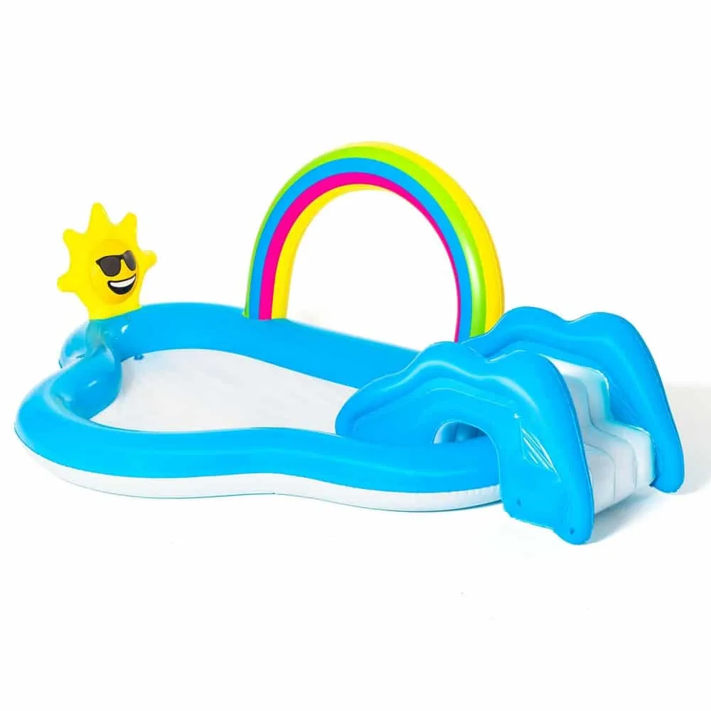 Piscine Gonflable Centre de Jeux Arc-en-ciel 257 x 145 x 91 cm – Bestway 53092 – Aire de Jeu Aquatique Enfants