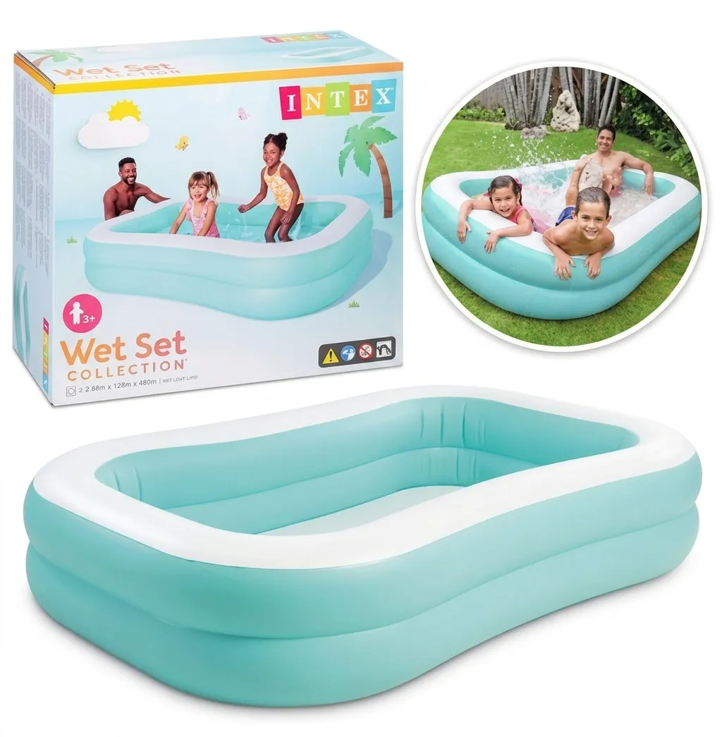 Piscine Gonflable Rectangulaire INTEX 57181 – Bassin Spacieux et Coloré pour Enfants