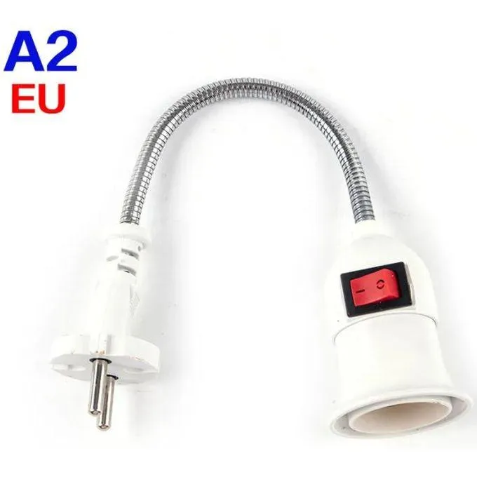 Adaptateur Rallonge Lampe Ampoule + interupteur prise E27