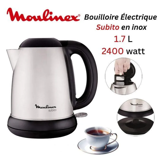 Bouilloire électrique 2400w capacité 1.7L subito
