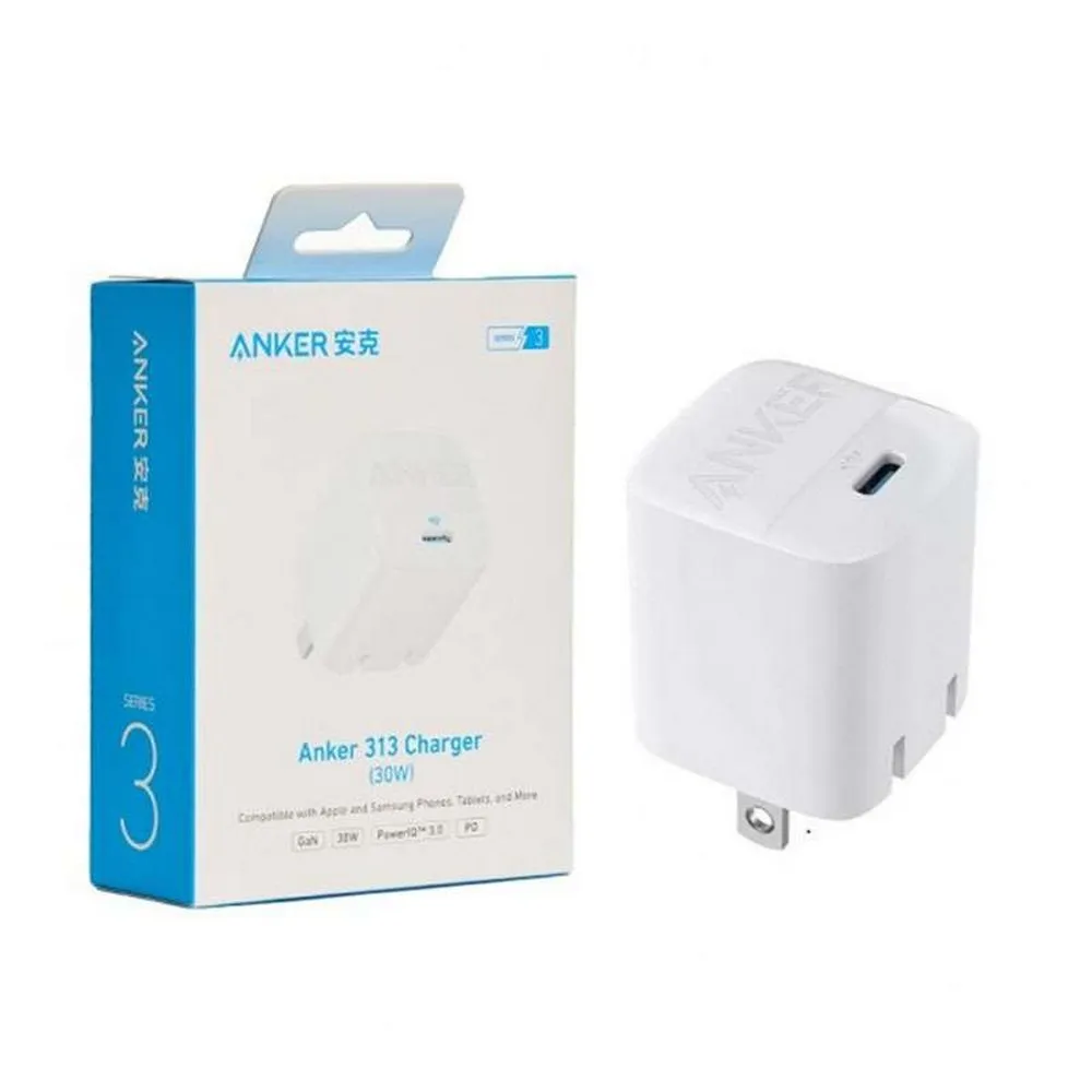 Chargeur téléphone powerport PD 30w USB-C cube charge ultra rapide compatible pour iphones huawei