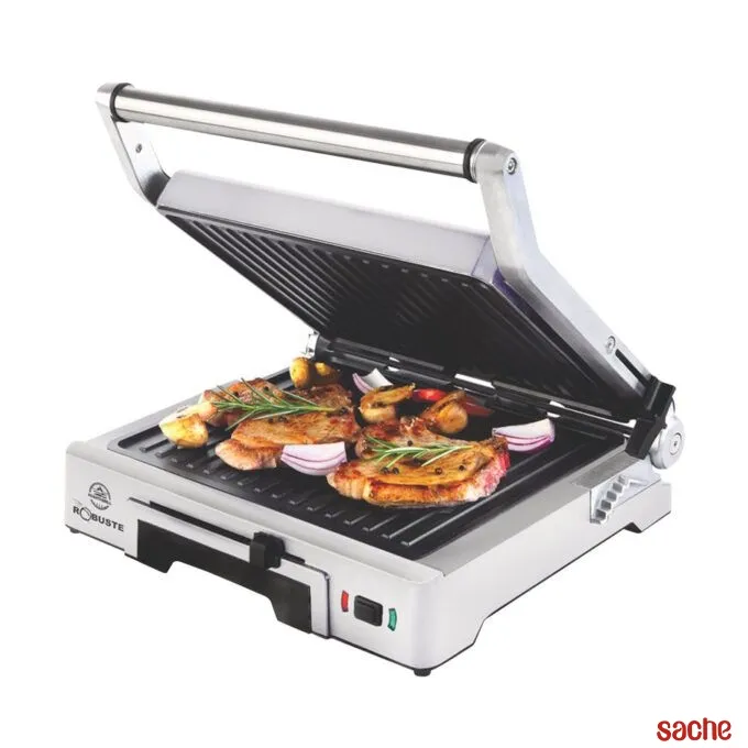 panineuse et plaque de grill gv2000 en inox-noir