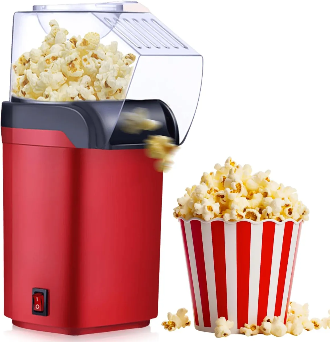 Appareil De Pop-Corn 1200W-Rouge