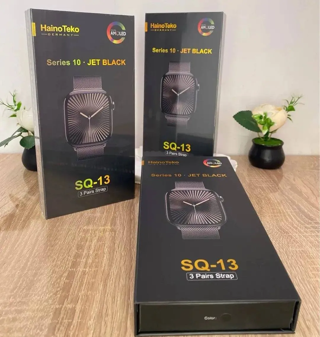 HainoTeko SQ-13 Series 10 AMOLED avec 3 Bracelets | Smart Watch Série 10 en Algérie