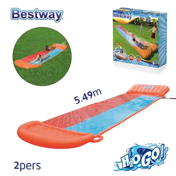 Toboggan Aquatique Gonflable 2 Personnes 549 cm / 145 cm Bestway