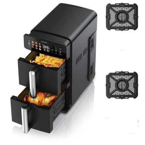 Friteuse Air Fryer Sans Huile Double Bac Vertical 10 L 2400 W MS-AF2310