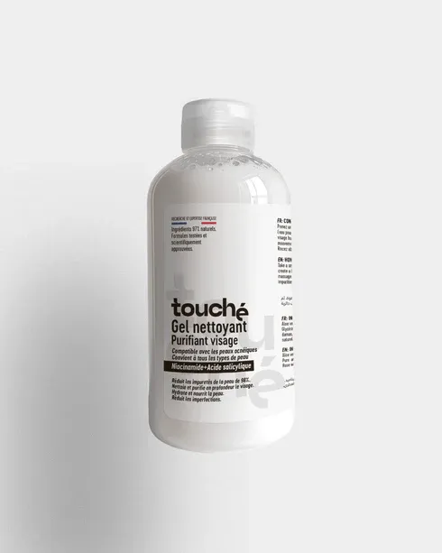 Gel nettoyant purifiant visage pour tous types de peau à l'acide salicylique + Niacinamide, Touché, 250ml