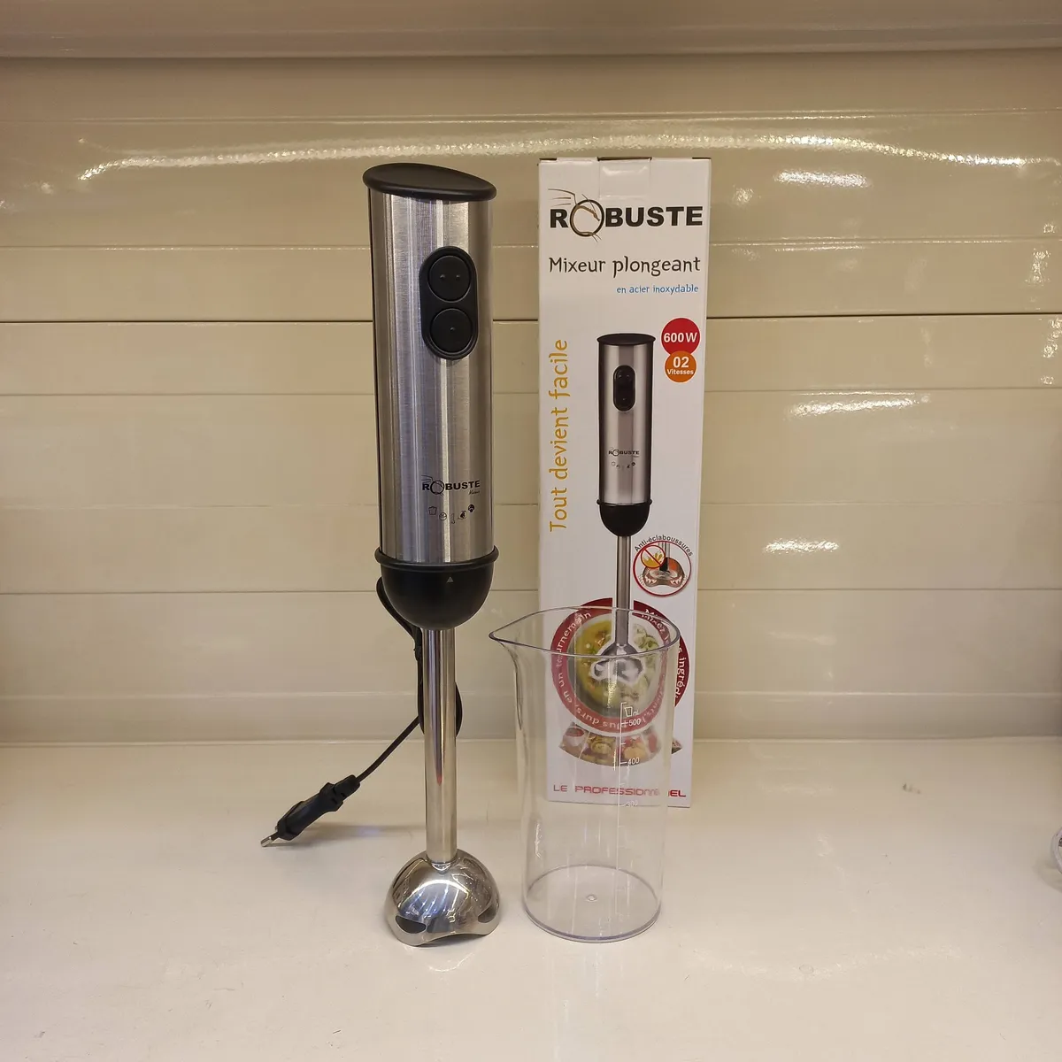 ROBUSTE Bras Mixeur Avec Bol BMI500 500W Multifonction