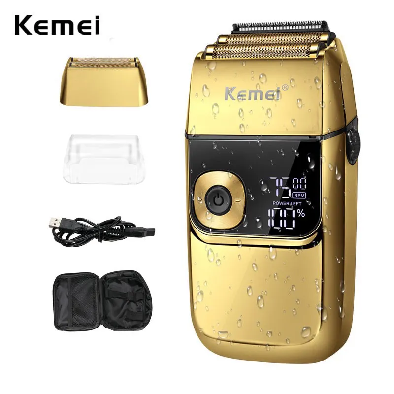 rasoir a barbe rechargeable km-2028 LCD 
