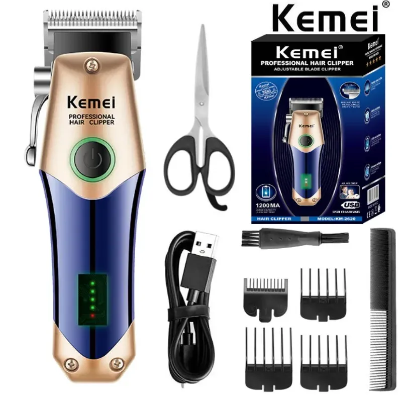 tondeuse a cheveux sans fil rechargeable kemei km-2620