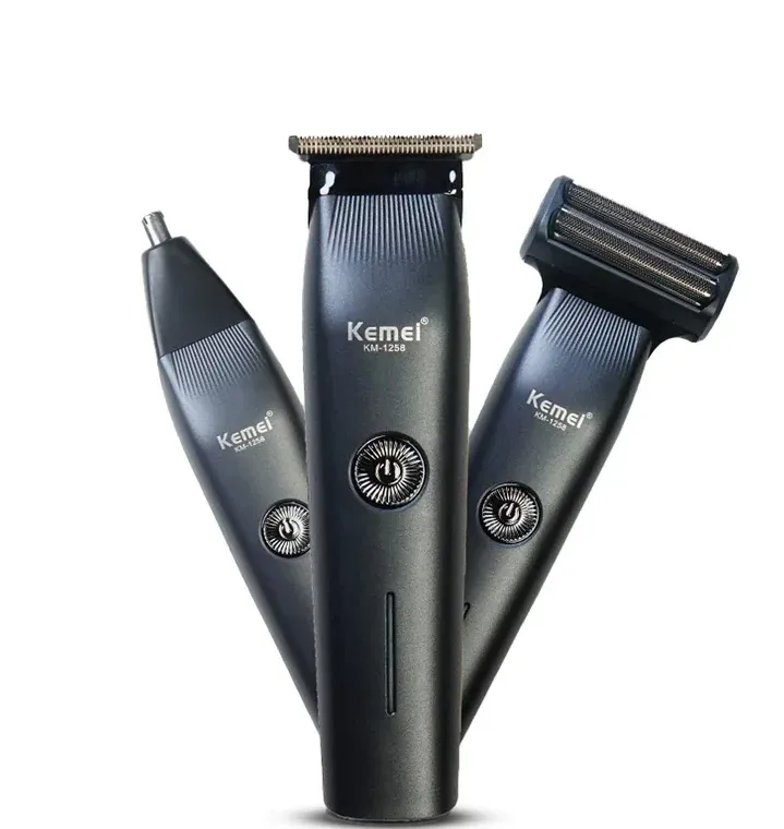 tondeuse a cheveux 3en1 rechargeable multifonction KM-1258 kemei 