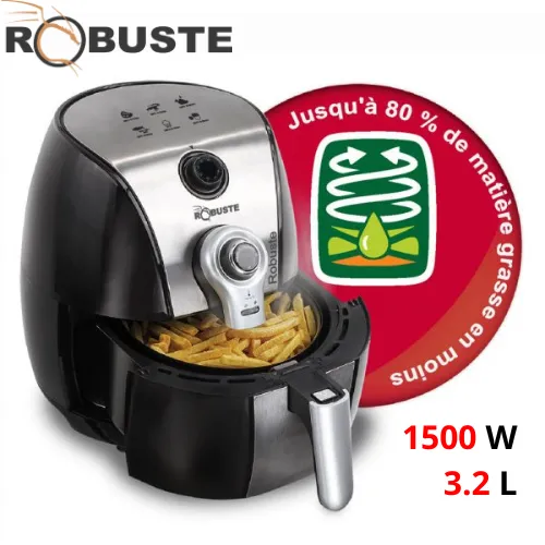 Friteuse Sans Huile Robuste 3.2L 1500W Avec Thermostat Réglable Et Minuterie Air Fryer - AF3