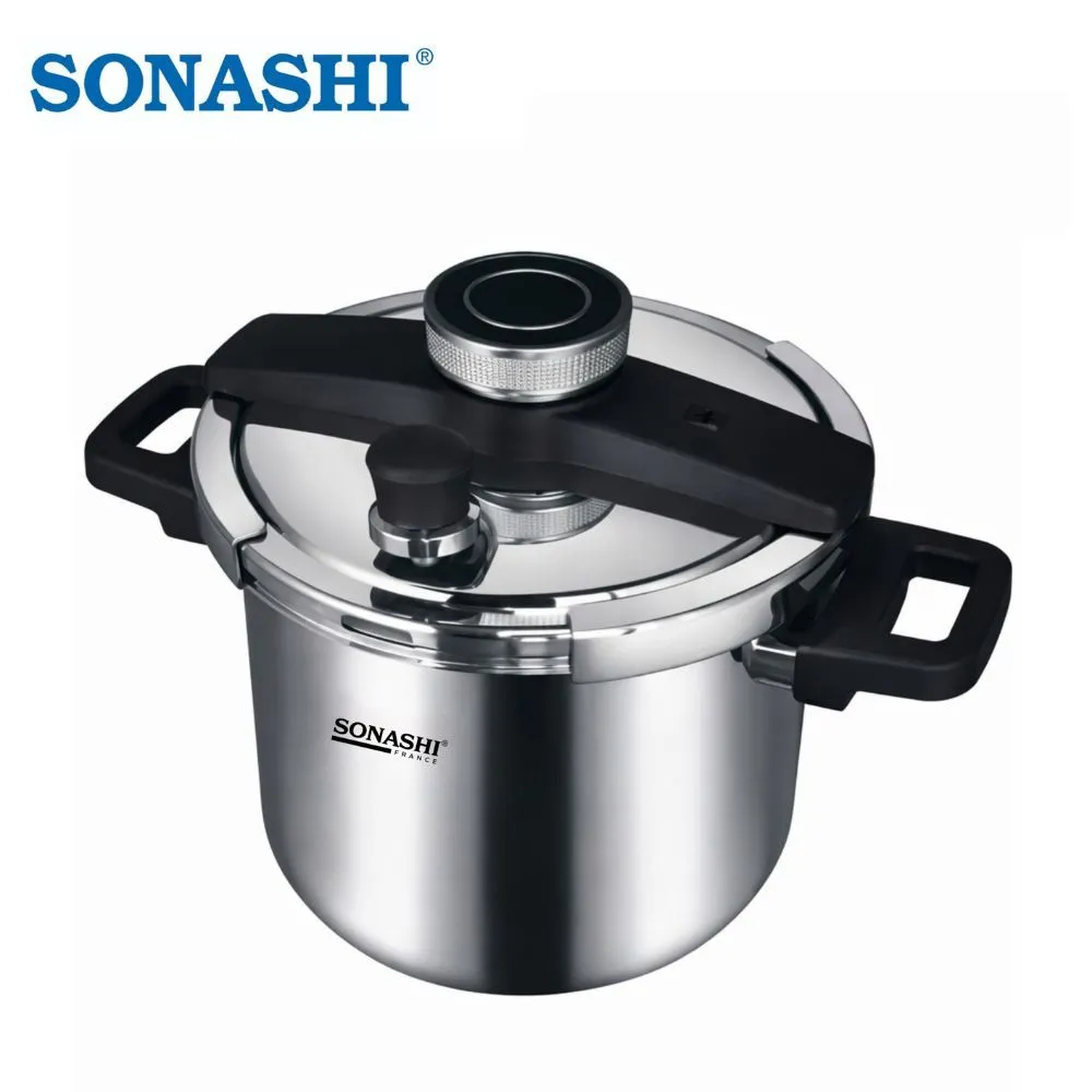 Cocotte Minute Autocuiseur Inox Sonashi 7 Litres - Compatible Tous Feux - SPC-019