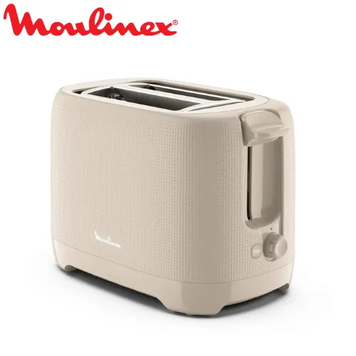Grille Pain Electrique Moulinex Double Fentes 850W avec 7 Niveaux De Dorage - Morning Toaster-beige