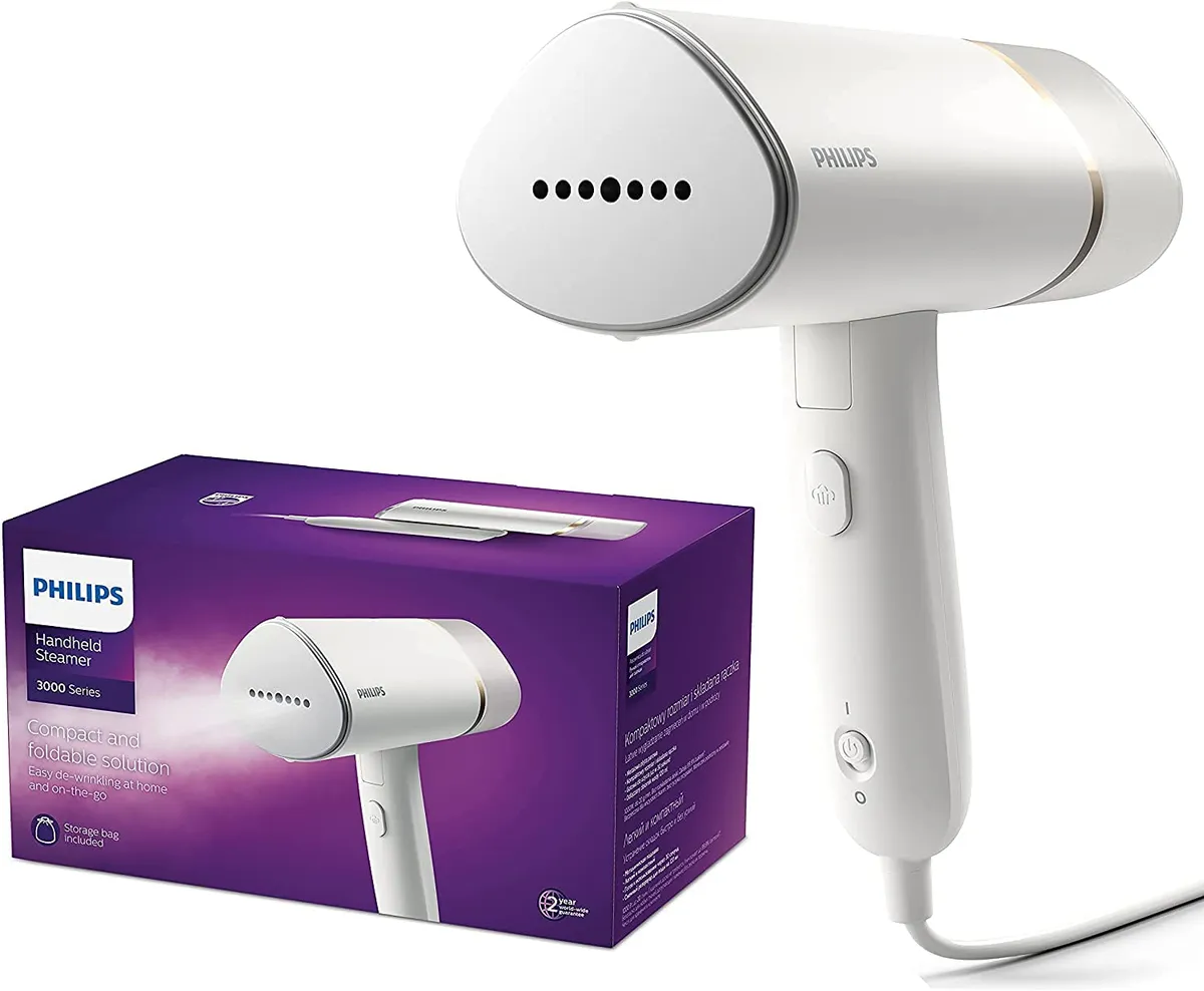 Defroisseur Vapeur Pliable Philips 1000 W 120 mL avec Débit de 20g/min et Chauffe Rapide - 3000 series STH3020/16