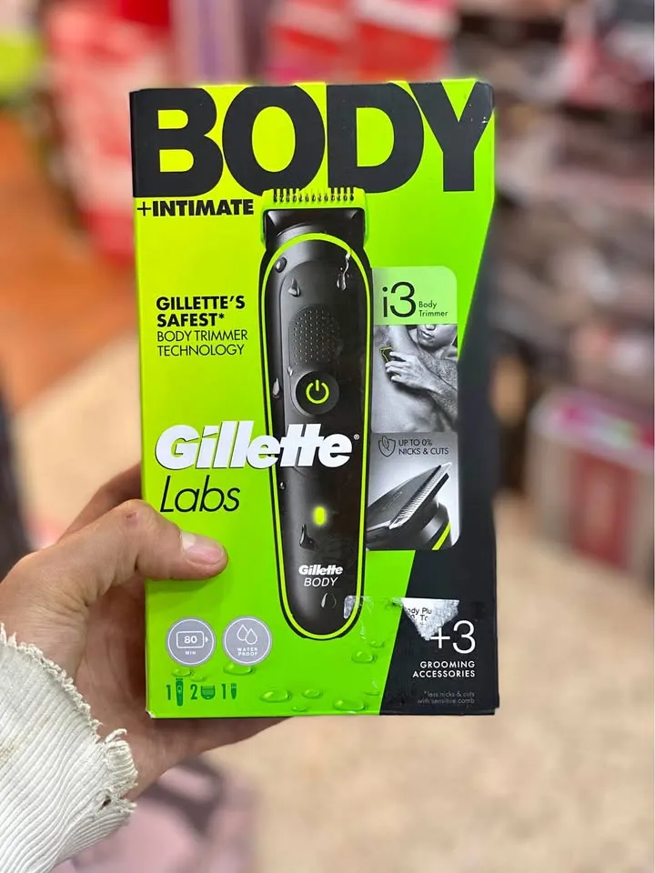 Tondeuse Corps et Zone Intime Gillette Labs i3 Body + Intimate autonomie 80min
