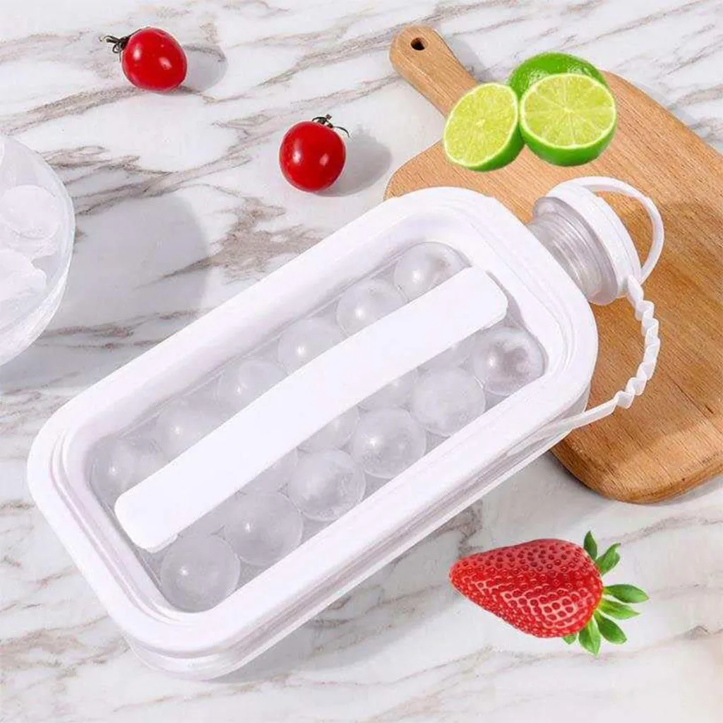 Bac à glaçons 2 en 1 portable avec 17 grilles de refroidissement