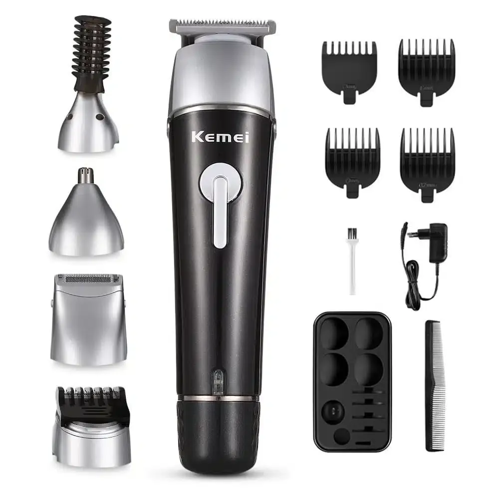 Tondeuse Cheveux Sans Fil 10en1 Kemei KM-1015 Noir EN ALGERIE