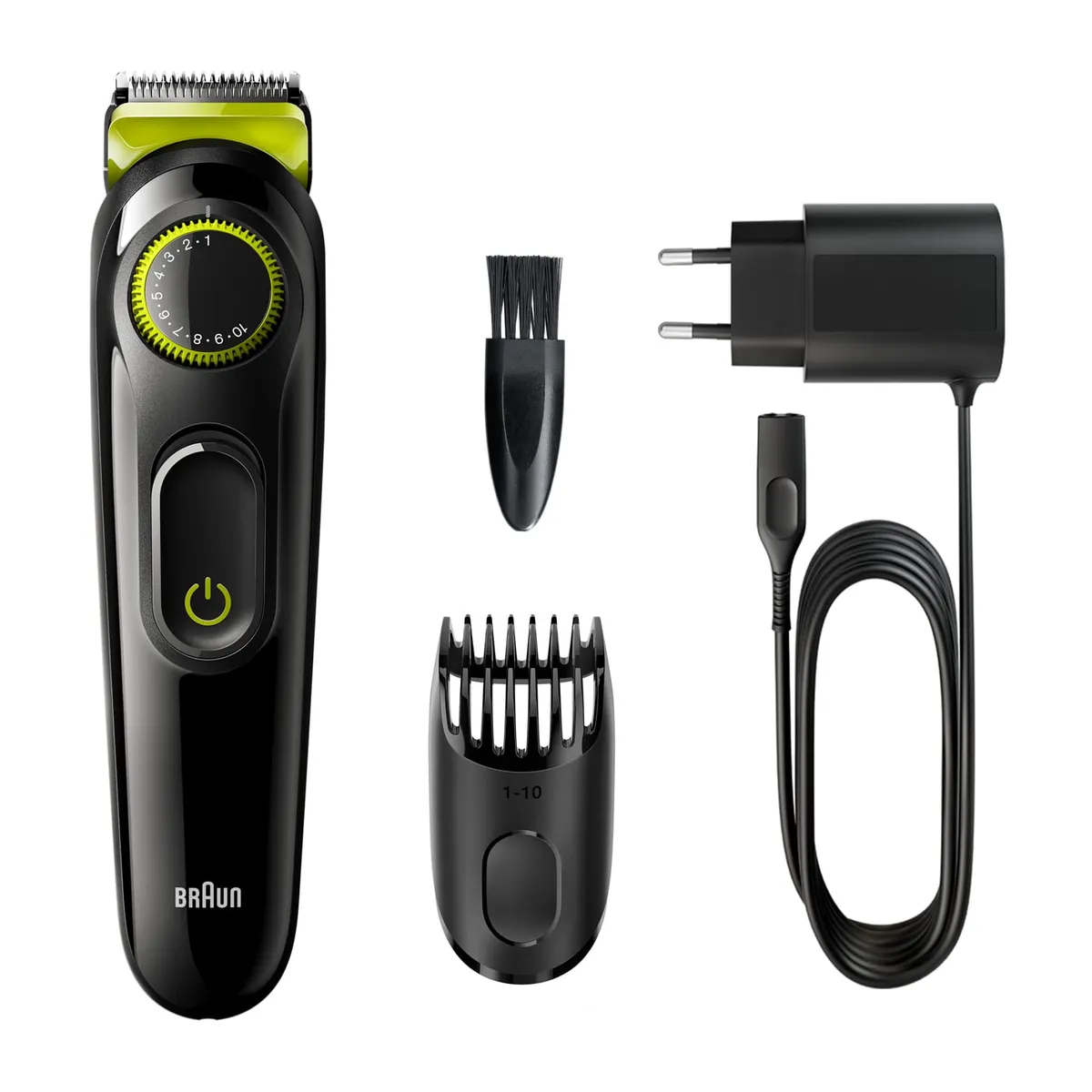 Tondeuse à Barbe Braun BT3221 – 20 Réglages de Longueur & Molette de Précision