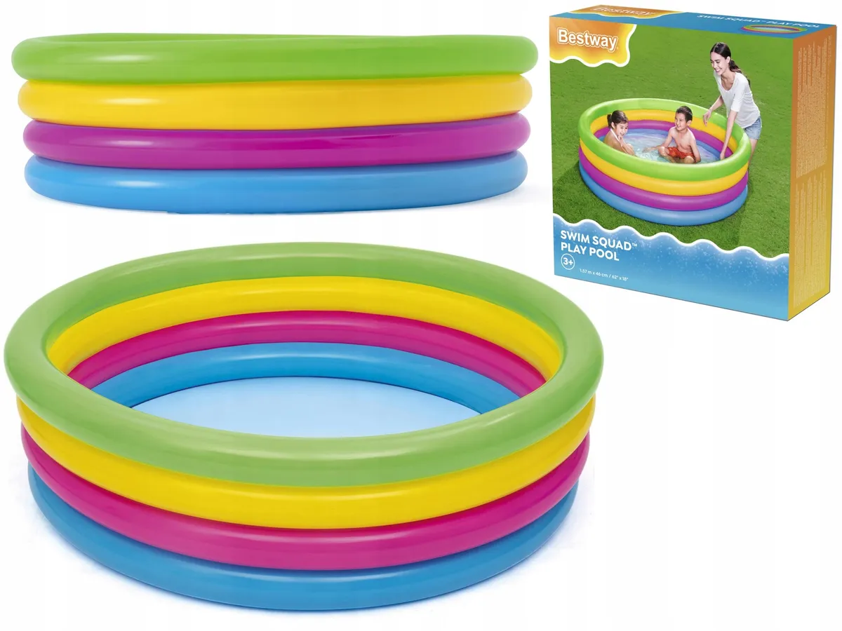 Piscine Gonflable Enfant Bestway 157x46cm 4 Anneaux 51117