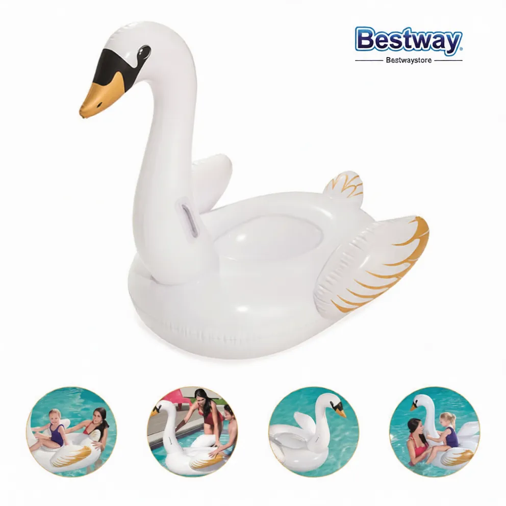 Bouée Gonflable Cygne Géant Bestway 41123 – 2 Poignées de Sécurité 1.22m*1.22
