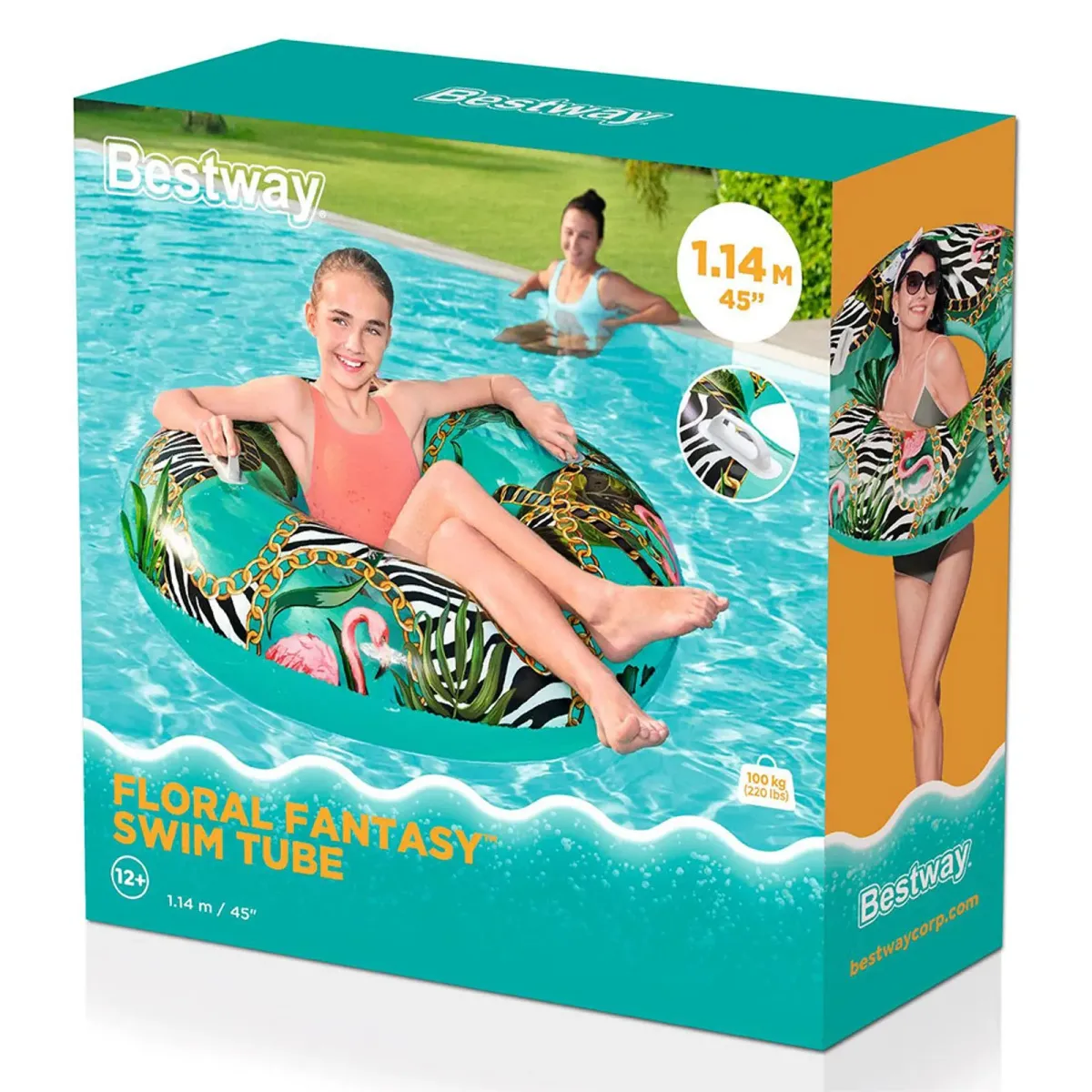 bouée gonflable pour enfant et adulte 114x114 cm  capacité 100kg
