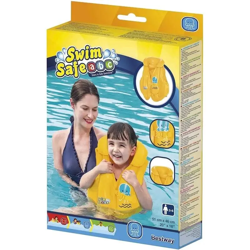 Gilet de natation gonflable enfant Bestway Swim Safe Step B – 51 x 46 cm sécurité piscine