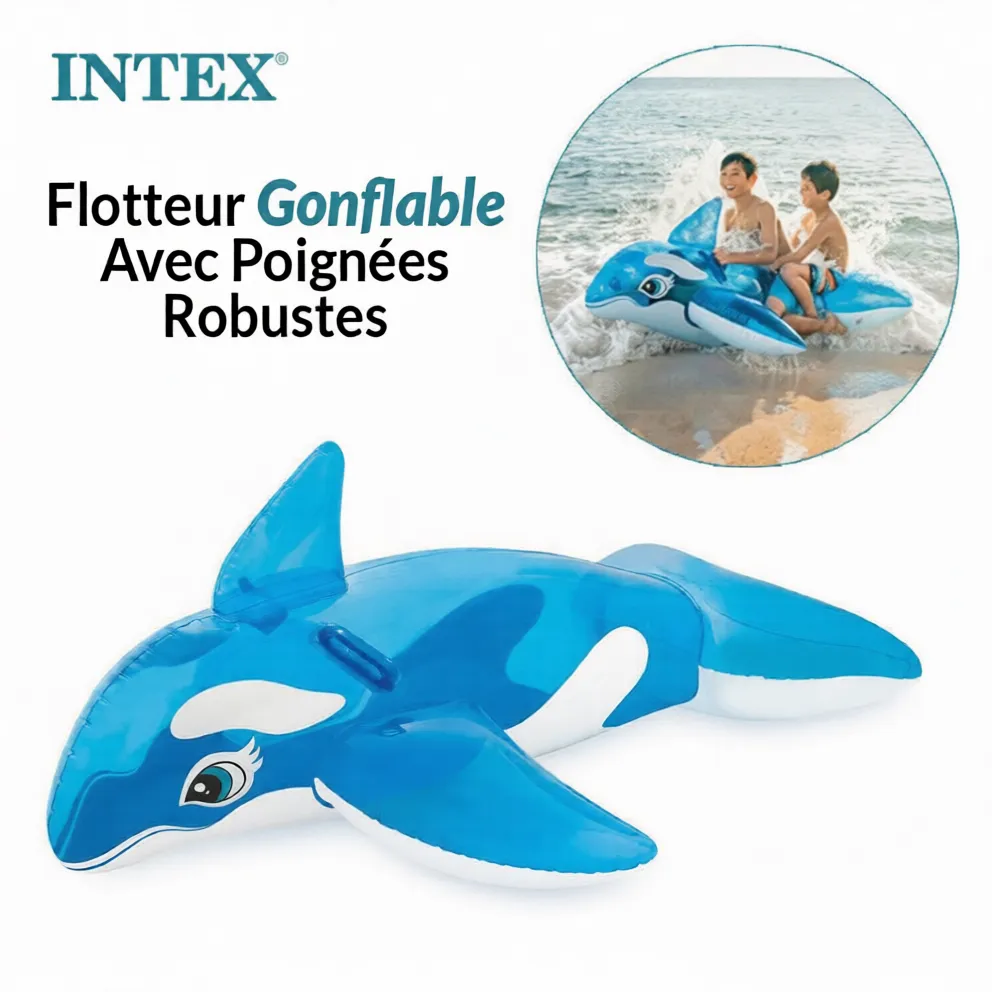 bouée gonflable baleine INTEX 58523EP baleine gonflable 152 cm x 114 cm