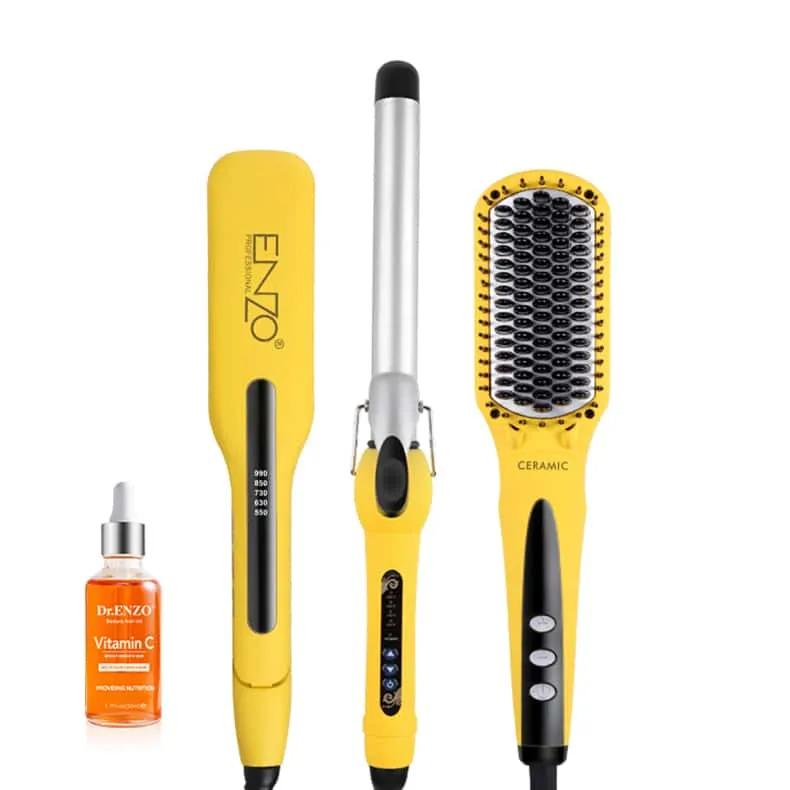 Pack Lisseur & Brosse & Boucleur 990°F 50W ENZO EN-3955W